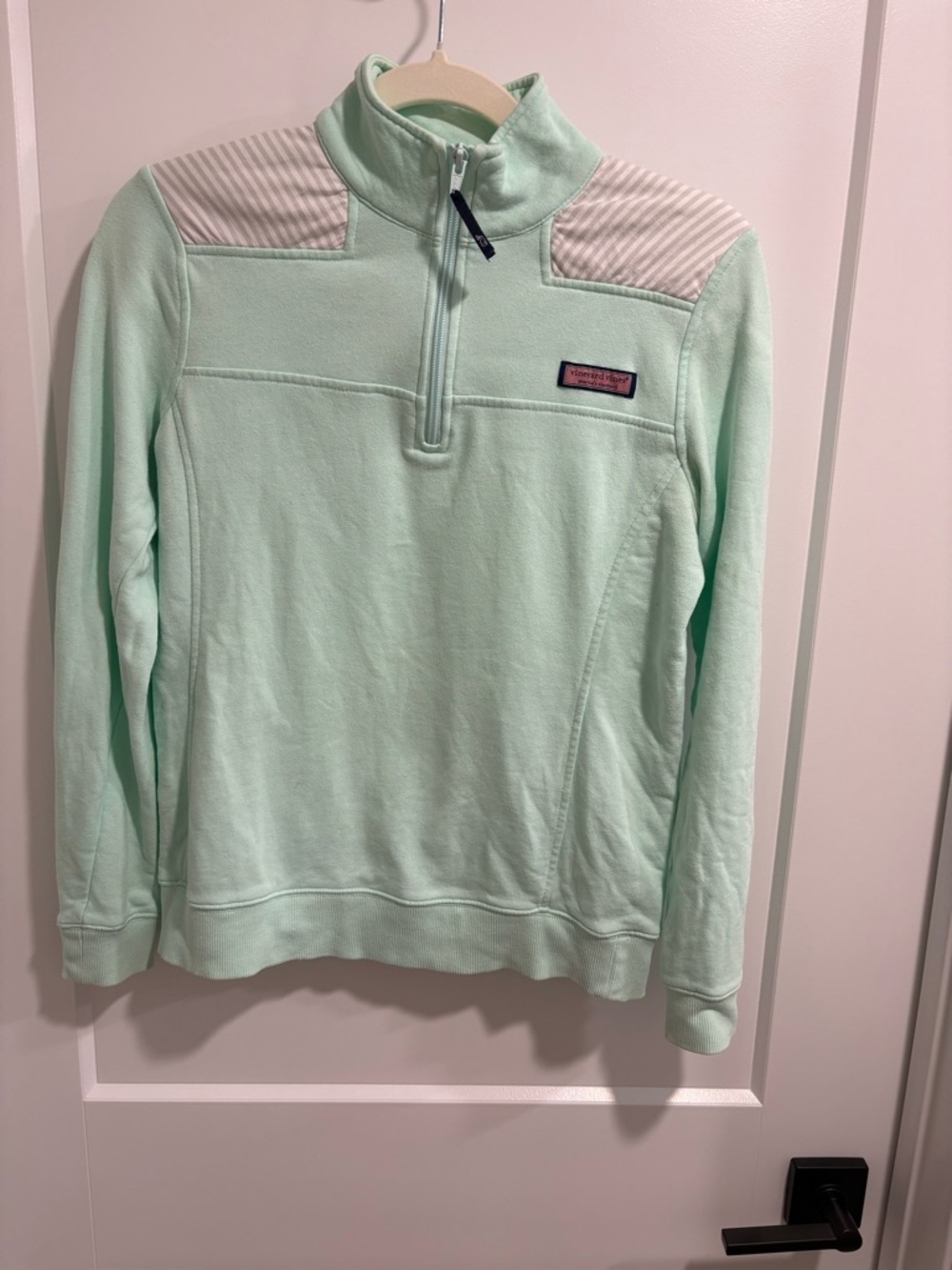 Vineyard Vines Light Mint Quarter-Zip Pullover